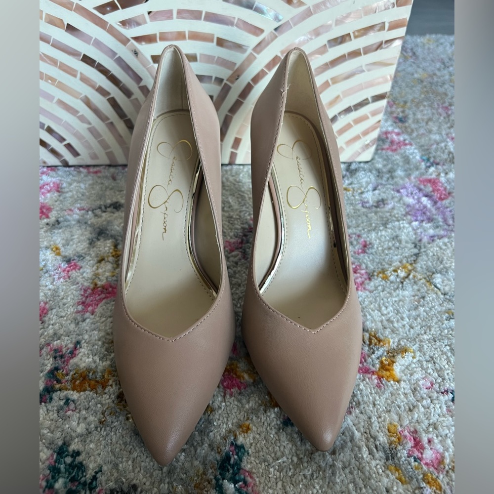 Nude pumps by Jessica Simpson